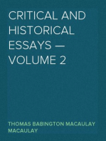Critical and Historical Essays — Volume 2