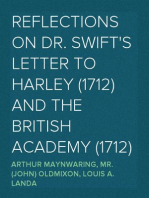 Reflections on Dr. Swift's Letter to Harley (1712) and The British Academy (1712)