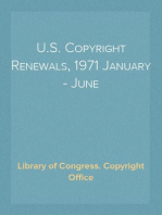 U.S. Copyright Renewals, 1971 January - June