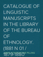 Catalogue Of Linguistic Manuscripts In The Library Of The Bureau Of Ethnology. (1881 N 01 / 1879-1880 (Pages 553-578))