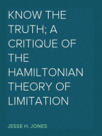 Know the Truth; A critique of the Hamiltonian Theory of Limitation