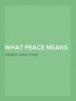 What Peace Means