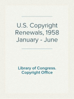 U.S. Copyright Renewals, 1958 January - June