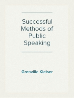 Successful Methods of Public Speaking