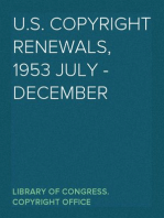 U.S. Copyright Renewals, 1953 July - December