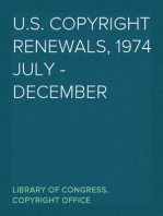 U.S. Copyright Renewals, 1974 July - December