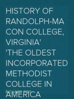 History of Randolph-Macon College, Virginia
The Oldest Incorporated Methodist College in America