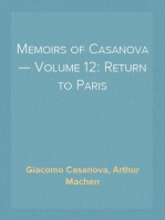 Memoirs of Casanova — Volume 12: Return to Paris
