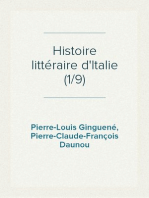 Histoire littéraire d'Italie (1/9)