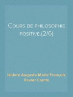 Cours de philosophie positive.(2/6)