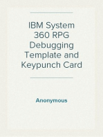 IBM System 360 RPG Debugging Template and Keypunch Card