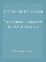 Tacitus and Bracciolini
The Annals Forged in the XVth Century