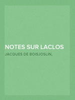 Notes sur Laclos et Les Liaisons Dangereuses