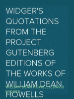 Widger's Quotations from the Project Gutenberg Editions of the Works of William Dean Howells