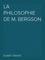 La philosophie de M. Bergson