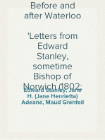 Before and after Waterloo
Letters from Edward Stanley, sometime Bishop of Norwich (1802; 1814; 1816)