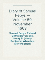 Diary of Samuel Pepys — Volume 69: November 1668