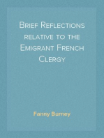Brief Reflections relative to the Emigrant French Clergy