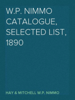 W.P. Nimmo Catalogue, Selected List, 1890