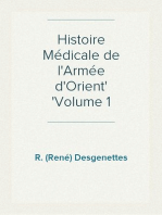 Histoire Médicale de l'Armée d'Orient
Volume 1