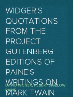 Widger's Quotations from the Project Gutenberg Editions of Paine's Writings on Mark Twain