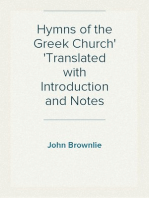 Hymns of the Greek Church
Translated with Introduction and Notes