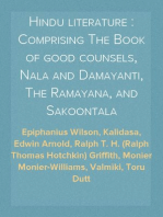 Hindu literature : Comprising The Book of good counsels, Nala and Damayanti, The Ramayana, and Sakoontala