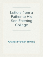 Letters from a Father to His Son Entering College