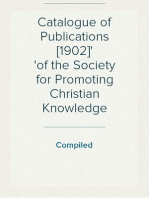 Catalogue of Publications [1902]
of the Society for Promoting Christian Knowledge
