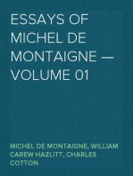 Essays of Michel de Montaigne — Volume 01