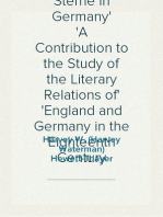 Laurence Sterne in Germany
A Contribution to the Study of the Literary Relations of
England and Germany in the Eighteenth Century