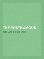 The Posthumous Works of Thomas De Quincey,  Vol. 1