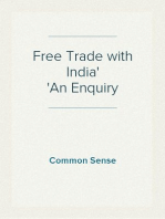 Free Trade with India
An Enquiry