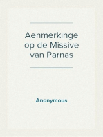 Aenmerkinge op de Missive van Parnas