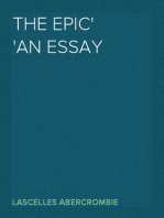 The Epic
An Essay