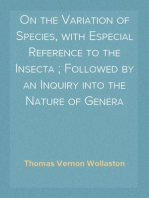 On the Variation of Species, with Especial Reference to the Insecta ; Followed by an Inquiry into the Nature of Genera