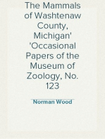 The Mammals of Washtenaw County, Michigan
Occasional Papers of the Museum of Zoology, No. 123