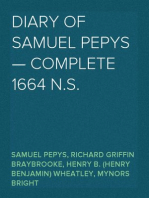 Diary of Samuel Pepys — Complete 1664 N.S.