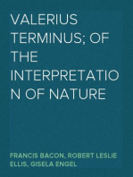 Valerius Terminus; of the interpretation of nature