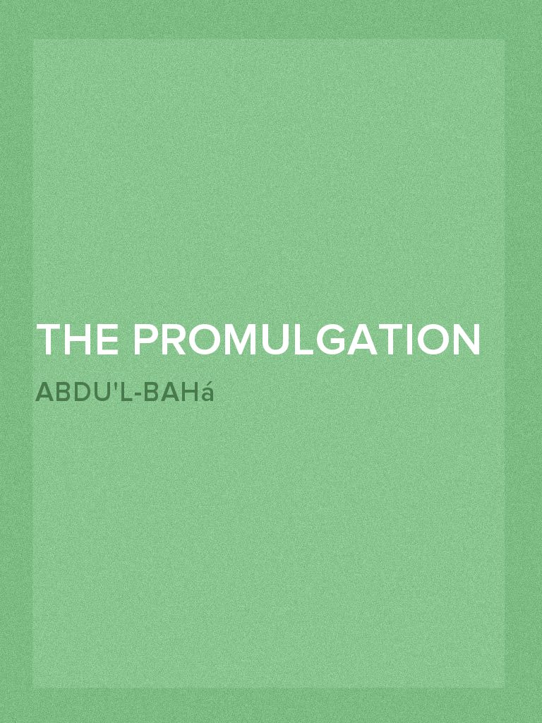 The Promulgation of Universal Peace by 'Abdu'l-Bahá (Ebook) - Read free ...