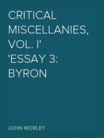 Critical Miscellanies, Vol. I
Essay 3