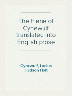 The Elene of Cynewulf translated into English prose