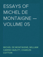 Essays of Michel de Montaigne — Volume 05