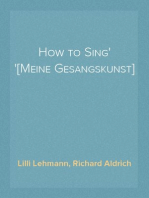 How to Sing
[Meine Gesangskunst]