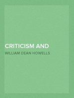 Criticism and Fiction