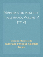 Mémoires du prince de Talleyrand, Volume V (of V)