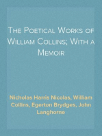 The Poetical Works of William Collins; With a Memoir
