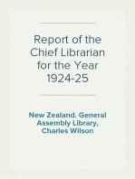 Report of the Chief Librarian for the Year 1924-25