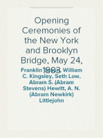 Opening Ceremonies of the New York and Brooklyn Bridge, May 24, 1883