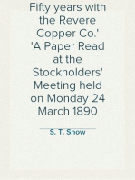 Fifty years with the Revere Copper Co.
A Paper Read at the Stockholders' Meeting held on Monday 24 March 1890